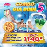 Combo GĐ 5 (5 vé cổng + 4 rau má đậu xanh + 1 lardon)